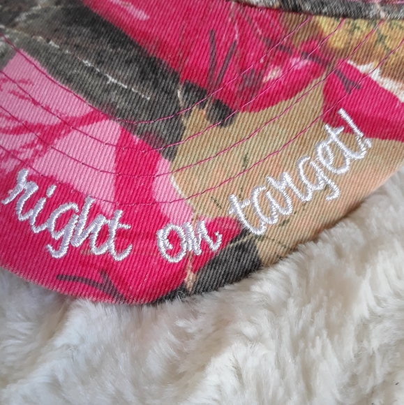 Pink Camo Gun Target Shooting Hunting Hat Baseball Cap - Picture 4 of 5